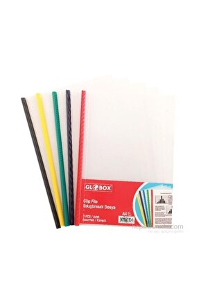 A4 Sıkıştırmalı Dosya Karışık Renk (5 Li Paket) 6427