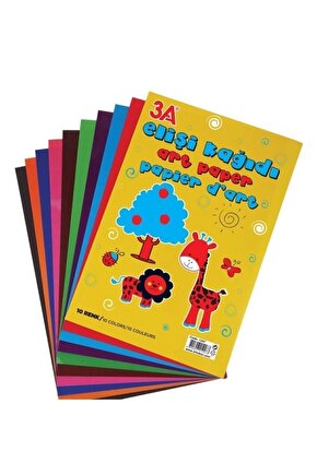 3a Elişi Kağıdı 10lu Poşetli Karışık Renk