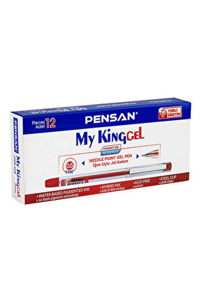 6405 My King Jel Kalem 12li Kutu Kırmızı