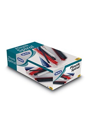 A4 Plastik Spiral 18mm Beyaz (100 Lü Paket)