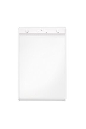 Kart Poşeti Dikey54 * 86renkli Başlık Beyaz (100 Adet)