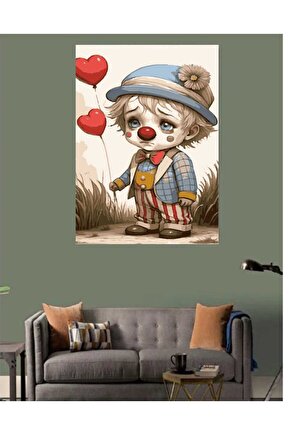 Sayılarla Boyama Kasnaklı Tablo Seti Fırça Boya Dahil 40x50 Küçükpalyaço