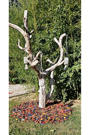 Karışık Renkli Malç 40 Litre 25-65 mm Renkli Ağaç Kabuğu Renkli Ağaç Yonga Bahçe Dekor Peyzaj Mulch