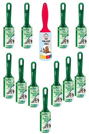 12 Adet 60 Yaprak Tüy Toplayıcı Rulo Ekomis 60 Yaprak Tüy Toplayıcı Rulo Set