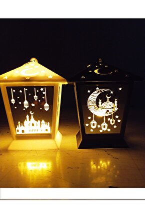 Dekoratif Pilli Led Mumlu Kandil Asılabilir Fener