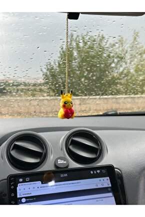 Kalpli Pikachu Dikiz Aynası Süsü - Araç İçi Aksesuar