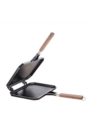 Taşhan Full Greblon Kaplama Çıkarılabilir Plakalı Pratik Ocak Üstü Tost Makinesi