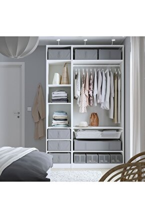 43x53x19 Yatak Altı- Yastık Çarşaf Nevresim Giysi Saklama Kutusu Hurç Kutu Koyu Gri