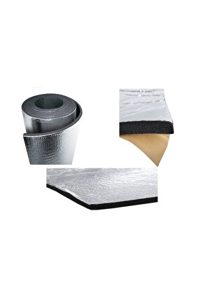6mm- 100x100cm Alüminyum Folyolu Kendinden Yapışkanlı Oto Ses Ve Isı Yalıtım Malzemesi 6-mm 100x100
