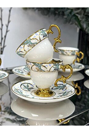 Adrian 6 Kişilik Porselen Fincan Takımı 90 Ml TKEBT TEK RENK