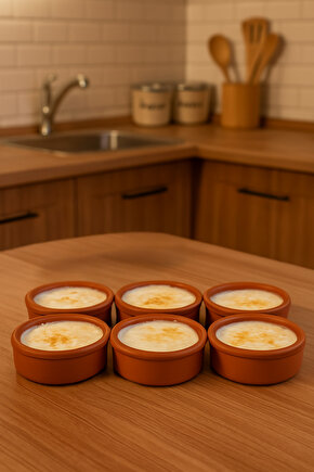 6lı Sütlaç Çömlek Kase Güveç Kase Güveç Seti Fırın Kase Güveç Kabı Sufle Kabı Sütlaçlık Güveç