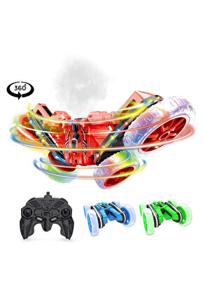 Uzaktan Kumandalı 4x4 Full Fonksiyon Şarjlı Işıklı Buharlı Spin 360 Derece Dönen Akrobat Araba