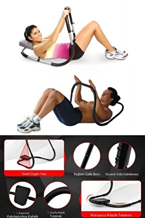 Ab Roller Mekik Ve Egzersiz Aleti Süper Karın Kası Sixpack Adonis Yardımcı Alet