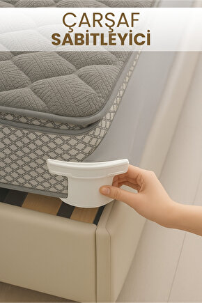 Çarşaf Sabitleyici 4lü Set | Nevresim ve Çarşafmatik Tutucu Pratik Yatak Kaymaz Toplayıcı Aparatı