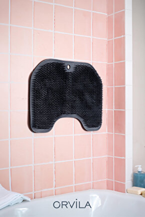 Silikon Sırt ve Ayak Masaj Matı  Banyo&Duş İçi Kaydırmaz Taban Vantuzlu Paspas