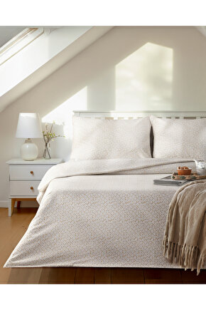 Sweet Violet Kolay Ütülenir Çift Kişilik Nevresim Takımı 200x220 cm Yağ Yeşili