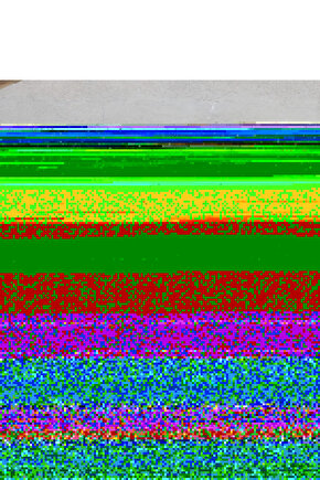 Mavi Çiçek Baskılı Seramik Vazo - 29 cm