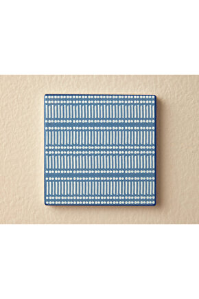 Blue Daisy Seramik Bardak Altlığı Mavi