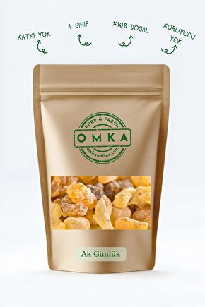 Ak Günlük Sakızı İri Boy – 50 gr | Doğal, İşlenmemiş, Ağartılmamış ve Kimyasal İşem Görmemiş