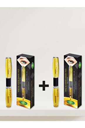 (2 Adet) Kaş Kirpik Bakım Yağı | Doğal E Vitaminli 10+10 ml