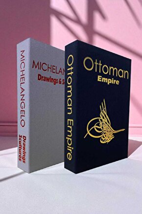 2’li Kumaş Kaplı Kitap Görünümlü Dekoratif Kutu | Hediye & Takı Kutusu