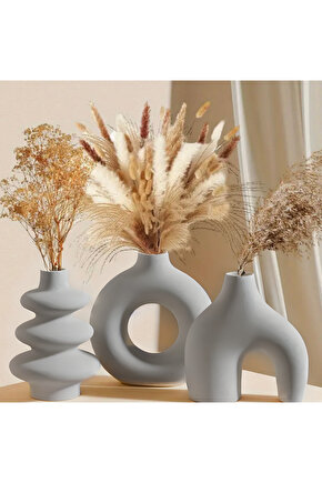 3lü İskandinav Tarzı Bohem Vazo Hediyelik Pinterest Pampas Vazosu Set Vazo Dekoratif Eşya