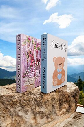 Dekoratif Kitap Görünümlü Kutu 2li Set Decorative Book Looking Box