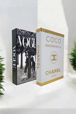 Dekoratif Kitap Görünümlü Kutu 2li Set Decorative Book Looking Box