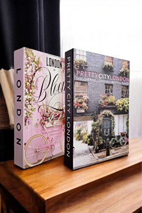 Dekoratif Kitap Görünümlü Kutu 2li Set Decorative Book Looking Box