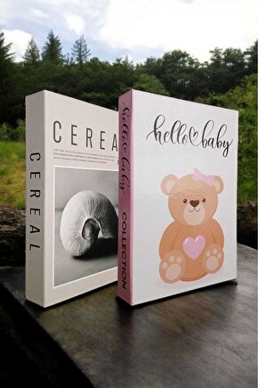 Dekoratif Kitap Görünümlü Kutu 2li Set Decorative Book Looking Box