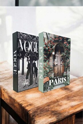 Dekoratif Kitap Görünümlü Kutu 2li Set Decorative Book Looking Box