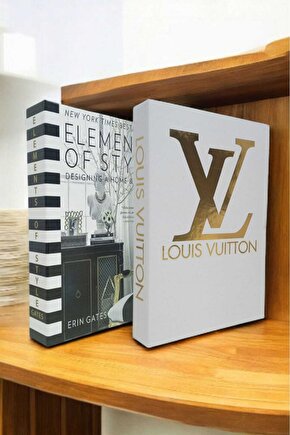 Dekoratif Kitap Görünümlü Kutu 2li Set Decorative Book Looking Box