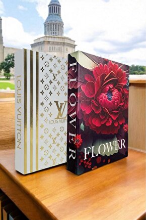 Dekoratif Kitap Görünümlü Kutu 2li Set Decorative Book Looking Box