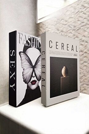 Dekoratif Kitap Görünümlü Kutu 2li Set Decorative Book Looking Box