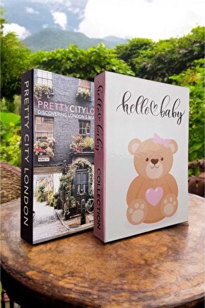 Dekoratif Kitap Görünümlü Kutu 2li Set Decorative Book Looking Box