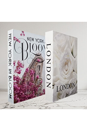 Dekoratif Kitap Görünümlü Kutu 2li Set Decorative Book Looking Box