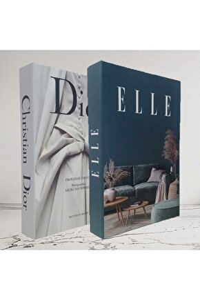 Dekoratif Kitap Görünümlü İçi Açılabilir Kutu 2 Adet