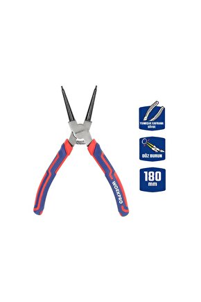 WP231152 180MM Cr-V Düz Yaylı Profesyonel İç Segman Pensesi