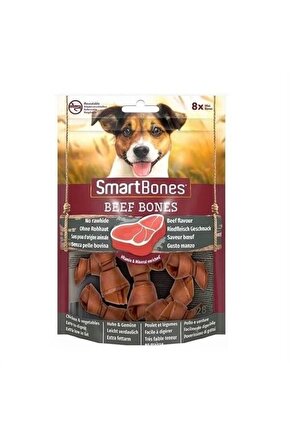 Smart Bones Sığır Etli Mini Düğüm Kemik Köpek Ödül Maması 8 Li 128 Gr