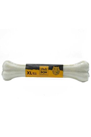 Deri Pres Vakumlu Kemik Köpek Ödülü Beyaz 27 Cm 1 Adet - Petshopundan