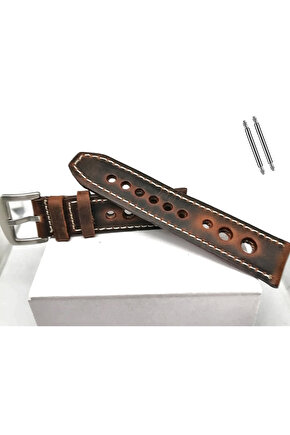 Tissot  &   Fossil  Uyumlu   Crayz   Hakiki   Deri   22  mm  KAHVERENGİ