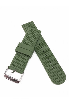 24 mm Renkli Silikon Baskılı Desenli Saat Kordonu Kayışı