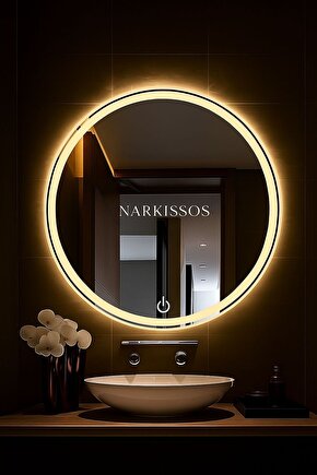 80 cm DOKUNMATİK GÜN IŞIĞI LEDLİ BANYO AYNASI KUMLAMALI -SALON-KAFE LED AYNA