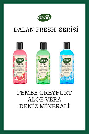 Fresh Serisi Duş Jeli 500ML X 3 (Pembe Greyfurt-Aloe Vera-Deniz Minerali)