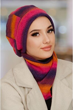 Rengarenk Tesettür Bere ve Etol Takım