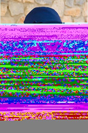 Lacivert Aksesuarlı Vintage Şapka