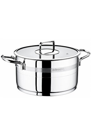 Safir 24 Cm Paslanmaz Çelik Derin Tencere