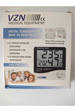Digital Termometre Saat Ve Nem Ölçer (oda I?çin) Masa Üstü Ve Duvarda Kullanılma Özelliği