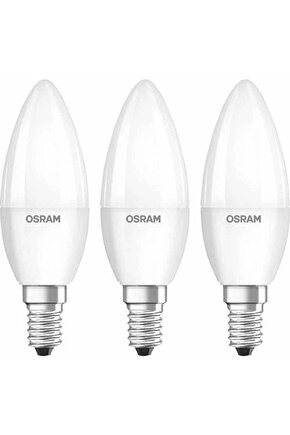 3Lü Paket 4.9w 6500 Kelvin Beyaz ışık E14 Duylu Value Classic Led Mum Ampul