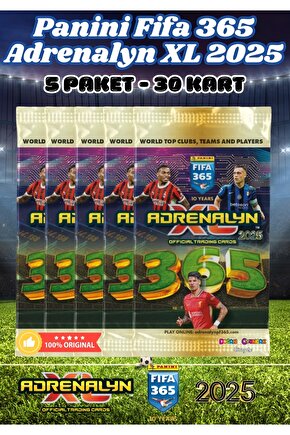 Panini FIFA 365 Adrenalyn XL 2025 Oyuncu Kartı - Futbolcu Kartları - Trading Oyuncu Kartı - 5 Paket